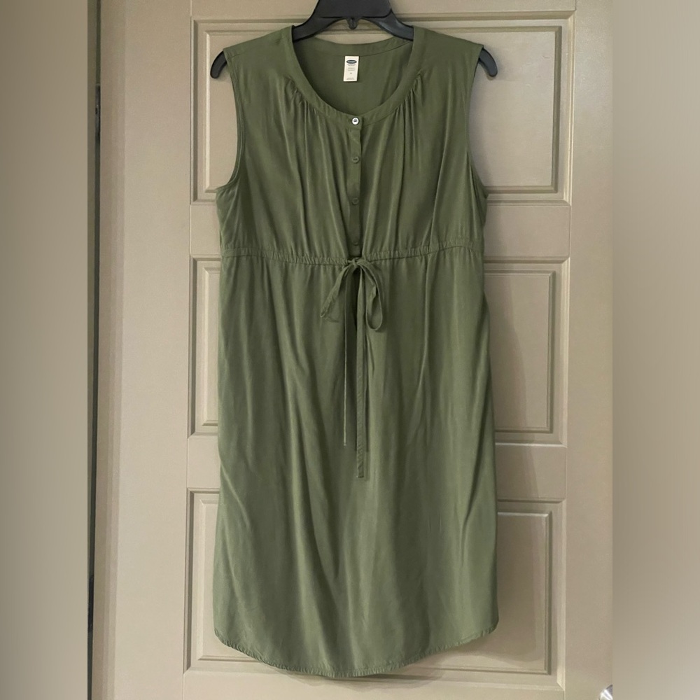 Old Navy Olive Green Short Sleeveless Dress